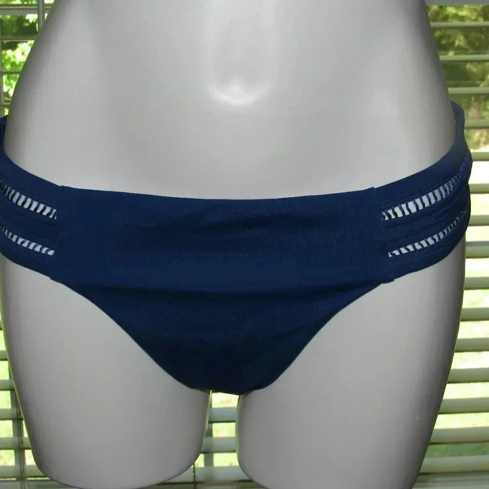 NWT Ann Taylor LOFT Blue Bikini Bottom Size L